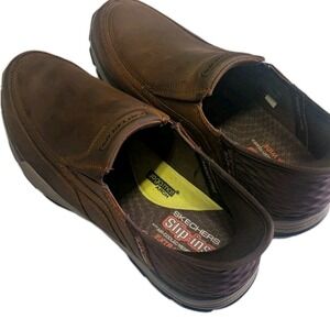 Sketchers Slip -Ins Men's Shoe Size 12 Brown Craster Lanigan Hands Free Casual